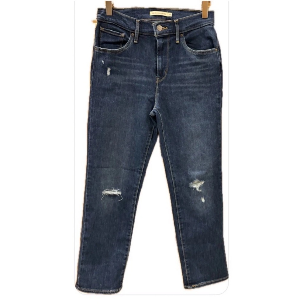 Levi's 724 High Rise Straight Crop Denim Jeans 28